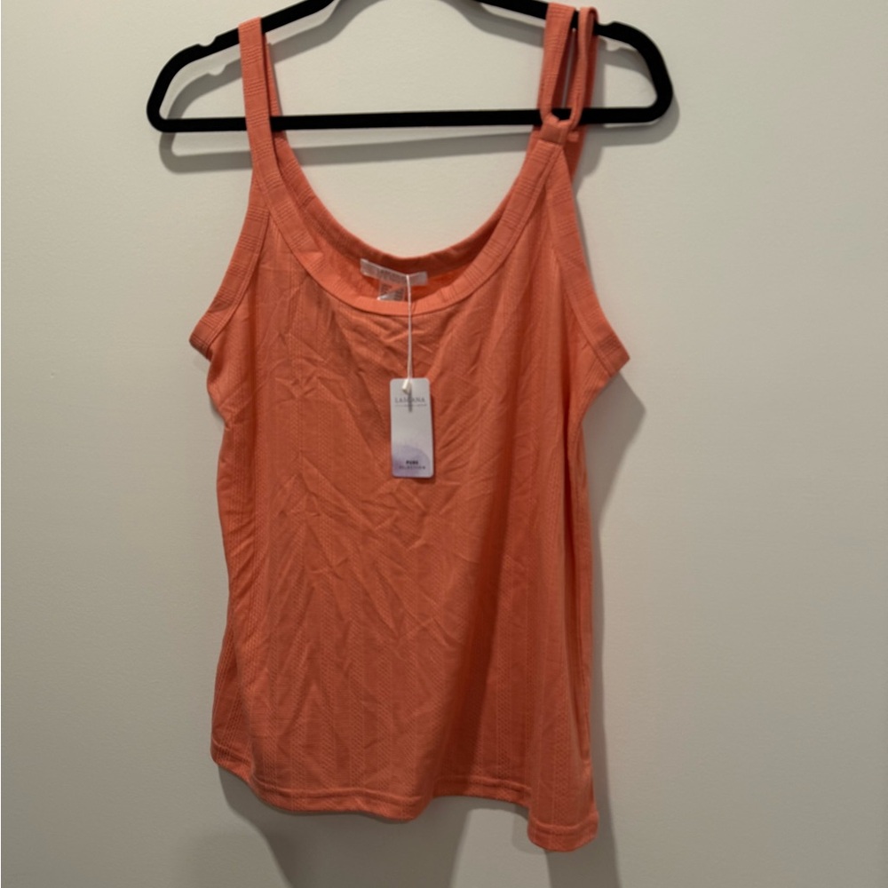 Lascana by Venus Orange Sleeveless Tank Top with Relaxed Fit